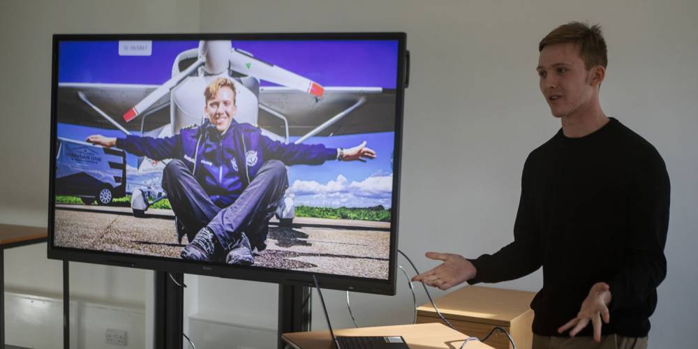 An inspirational visit from extraordinary young pilot Travis Ludlow