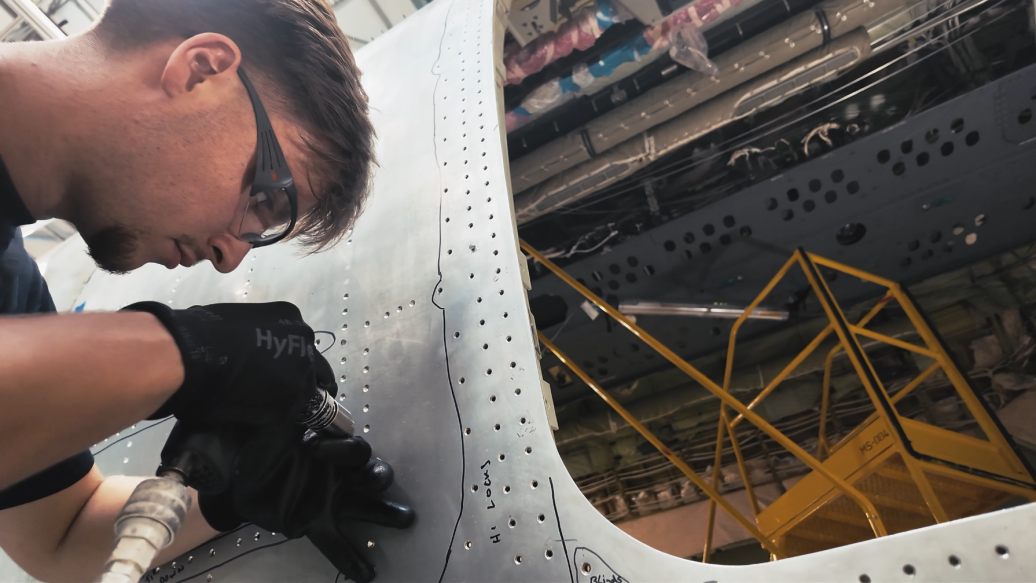 C-130 skincare: panel replacement at Marshall Aerospace