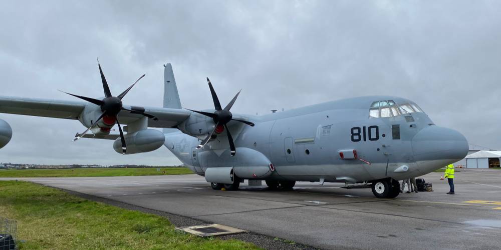 Marshall Aerospace and Defence Group Celebrates the arrival of the first US Marine Corps Aircraft