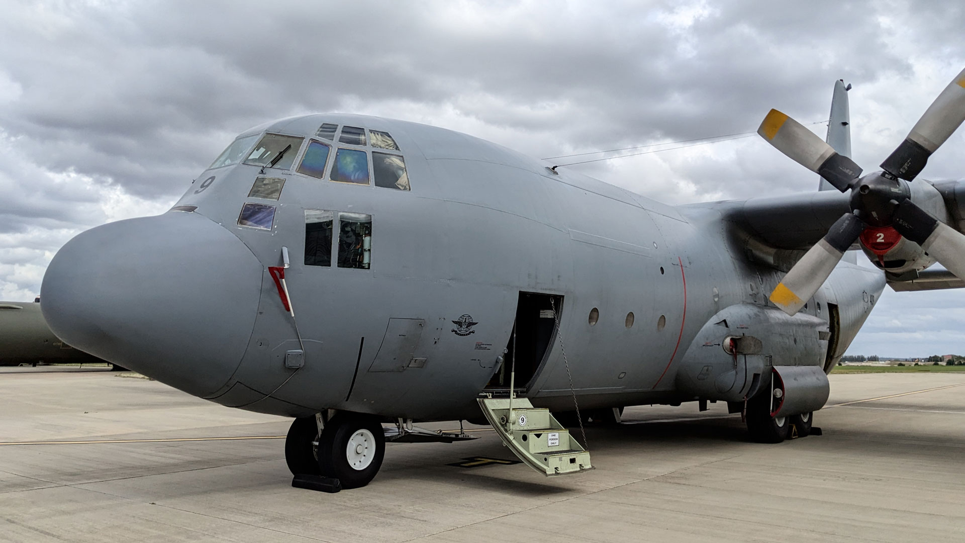 South African Air Force C-130 at Cambridge Airport