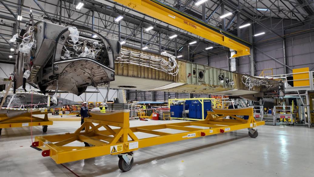 Heavy lifting meets careful execution: removing Fat Albert’s centre wing box